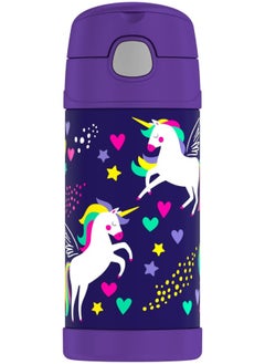 THERMOS THERMOS FUNTAINER STAINLESS STEEL KIDS UNICORN BOTTLE 355ML  - Image 1
