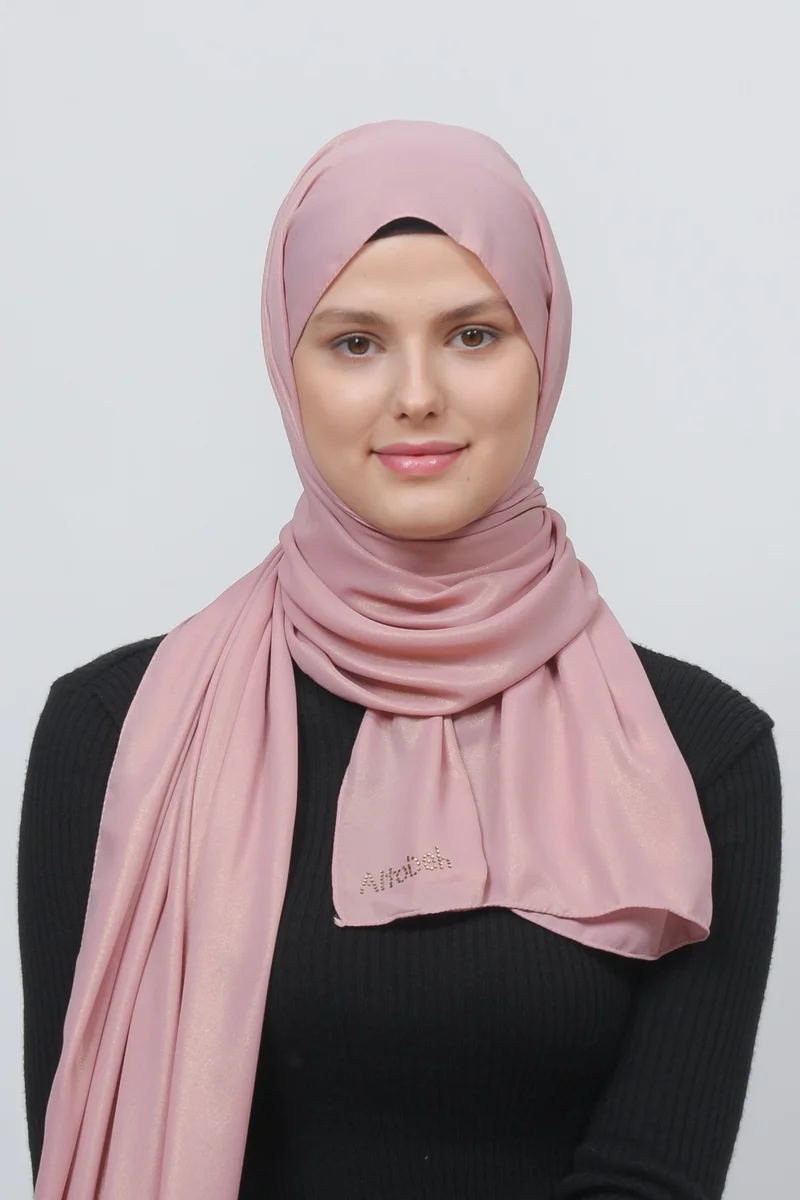 التوبة Glitter Evening Dress Chiffon Shawl-Dark Pink