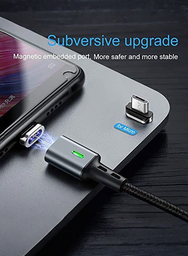 Tersely Magnetic Charger Cable, 2in1 QC3.0 Quick Charge 1M USB Cable Micro USB Type C Charging for iPhone 17/16/15 Pro/Max/Plus,Samsung Galaxy Fold/Flip 6/5/4/3,S25/S24/S23, Google Pixel 10/9/8/7 - Image 2