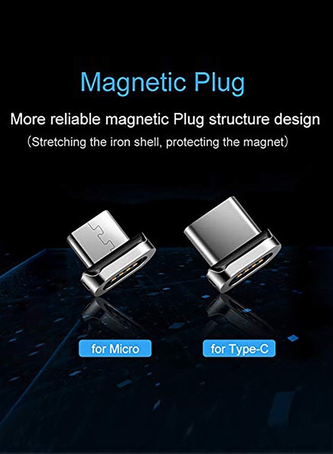 Tersely Magnetic Charger Cable, 2in1 QC3.0 Quick Charge 1M USB Cable Micro USB Type C Charging for iPhone 17/16/15 Pro/Max/Plus,Samsung Galaxy Fold/Flip 6/5/4/3,S25/S24/S23, Google Pixel 10/9/8/7 - Image 4