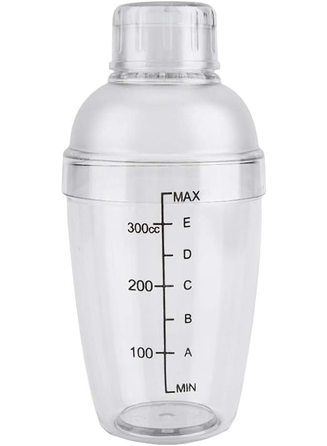 إي سي في في البلاستيك كوكتيل شاكر خلاط مشروبات اليد بوبا الشاي كوب شاكر مع موازين بار أداة شفافة 350 مللي - Image 1