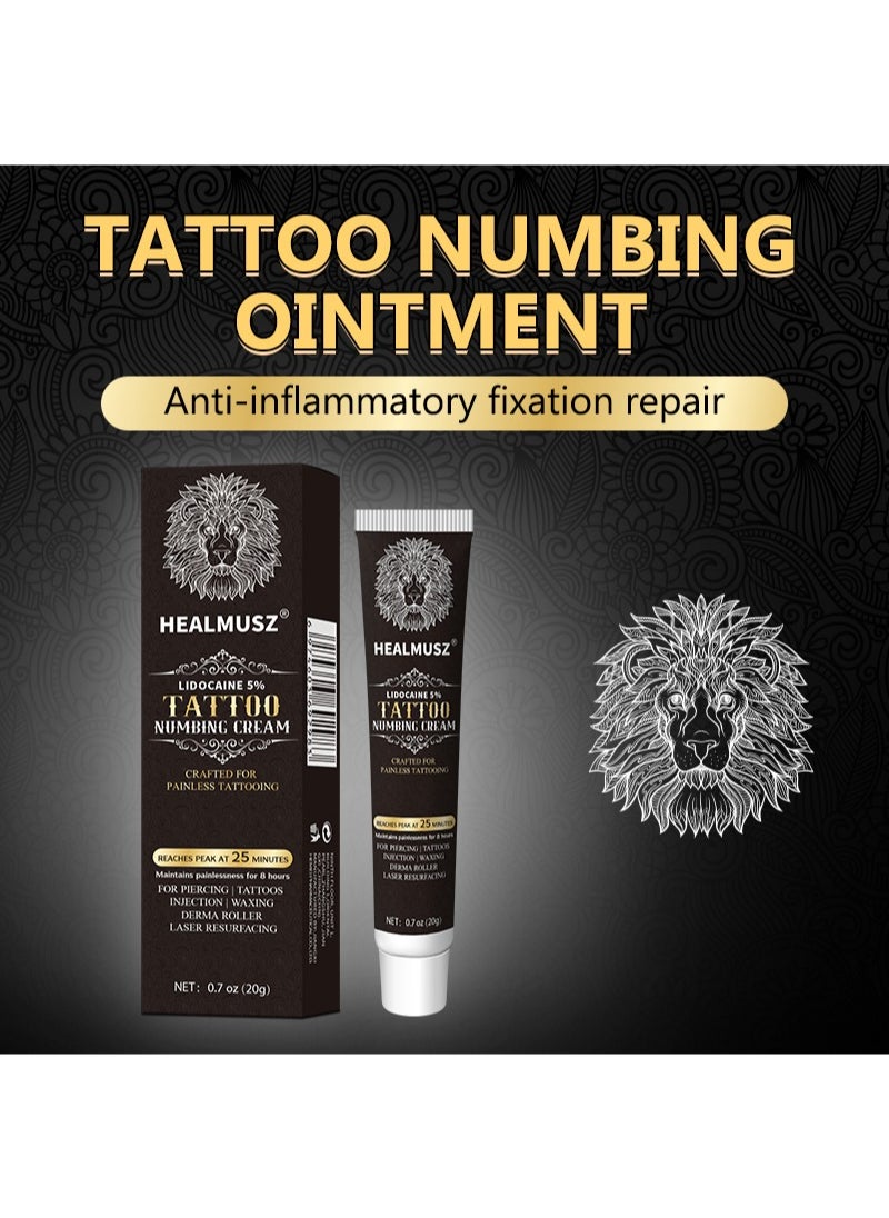 HEALMUSZ - Tattoo Numbing Cream Maximum Strength(20g),Painless Tattoo Numbing Cream,8 Hours Maximum Strength,Best Tattoo Numbing Cream,Premium Numbing Cream for Painless Tattoos,Long-Lasting Tattoo Numbing Spray for Waxing - Image 1