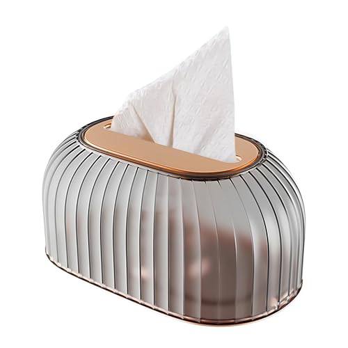 oddpod™ Streak Tissue Box Holder with Automatic Spring/Desktop Facial Paper Towel Dispenser for Office, Home, Restaurants, cafes, Hotels & Hospitals - Umber Brown - Image 1