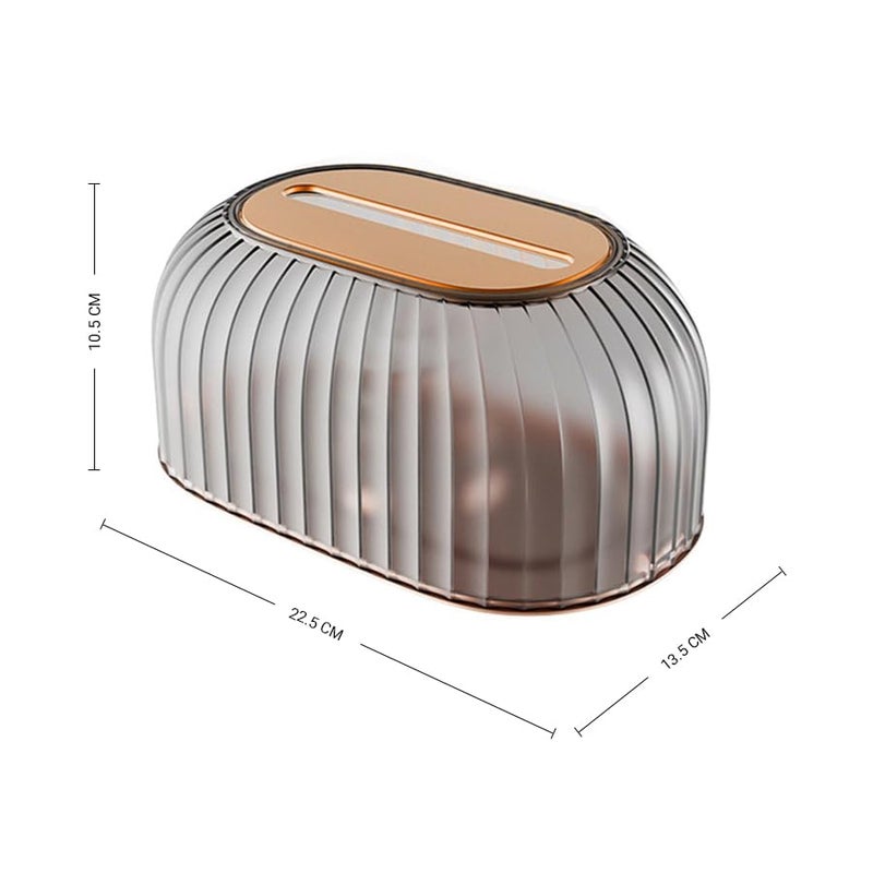 oddpod™ Streak Tissue Box Holder with Automatic Spring/Desktop Facial Paper Towel Dispenser for Office, Home, Restaurants, cafes, Hotels & Hospitals - Umber Brown - Image 3
