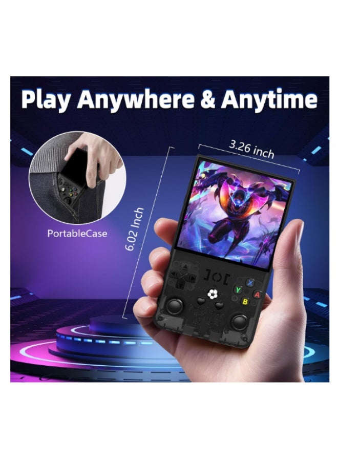 R36MAX Retro Handheld Game Console, 4.0 Inch IPS Screen Retro Gaming Console, Linux System, 4000mAh Battery Portable Pocket Mini Arcade, Built-in 64G, Black - Image 2