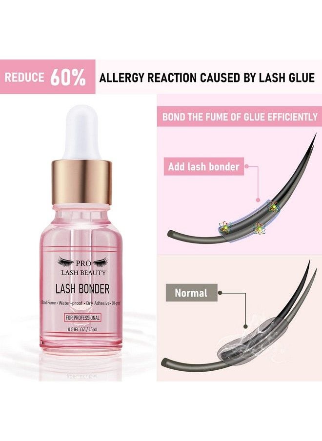 PRO LASHBEAUTY - Lash Bonder For Eyelash Extensions Super Bonder Glue Accelerator Lash Extension Sealant Longer Retention Waterproof Oilproof Special Dropper Design For Dose Control 15Ml - Image 1