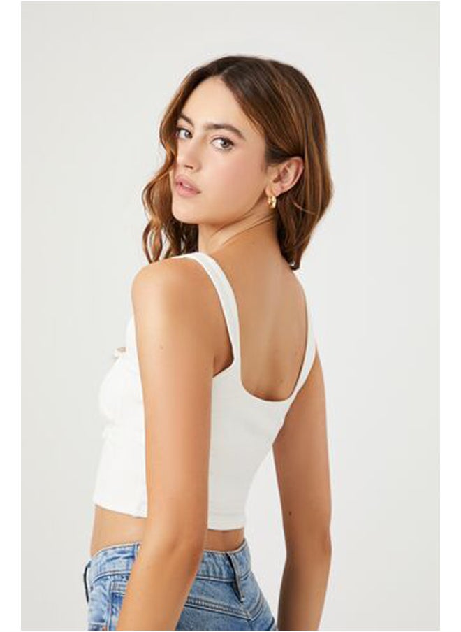 FOREVER 21 - Shirred Crop Top - Image 1