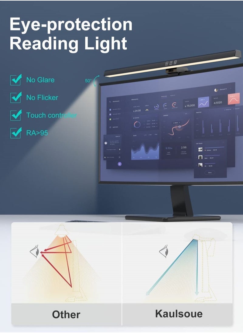 DMG TECH - Computer Monitor Light With Rgb Backlight Screen Light Bar With 3000k-6000k Stepless Dimming and Timer Function LED Desk Lamp - Image 1