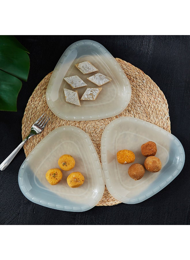 Home Box 3-Piece Gleam Dessert Plate Set 21x1x21 cm  - Image 1