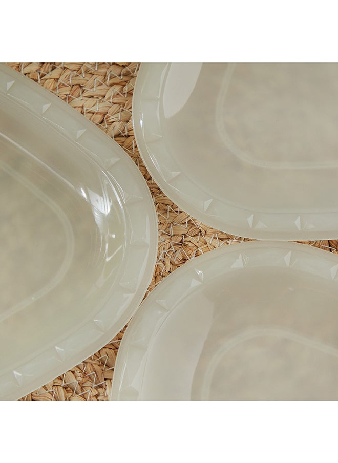 Home Box 3-Piece Gleam Dessert Plate Set 21x1x21 cm  - Image 4