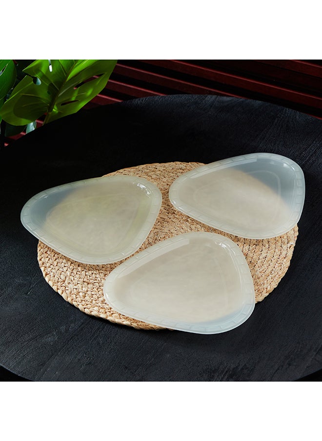 Home Box 3-Piece Gleam Dessert Plate Set 21x1x21 cm  - Image 3