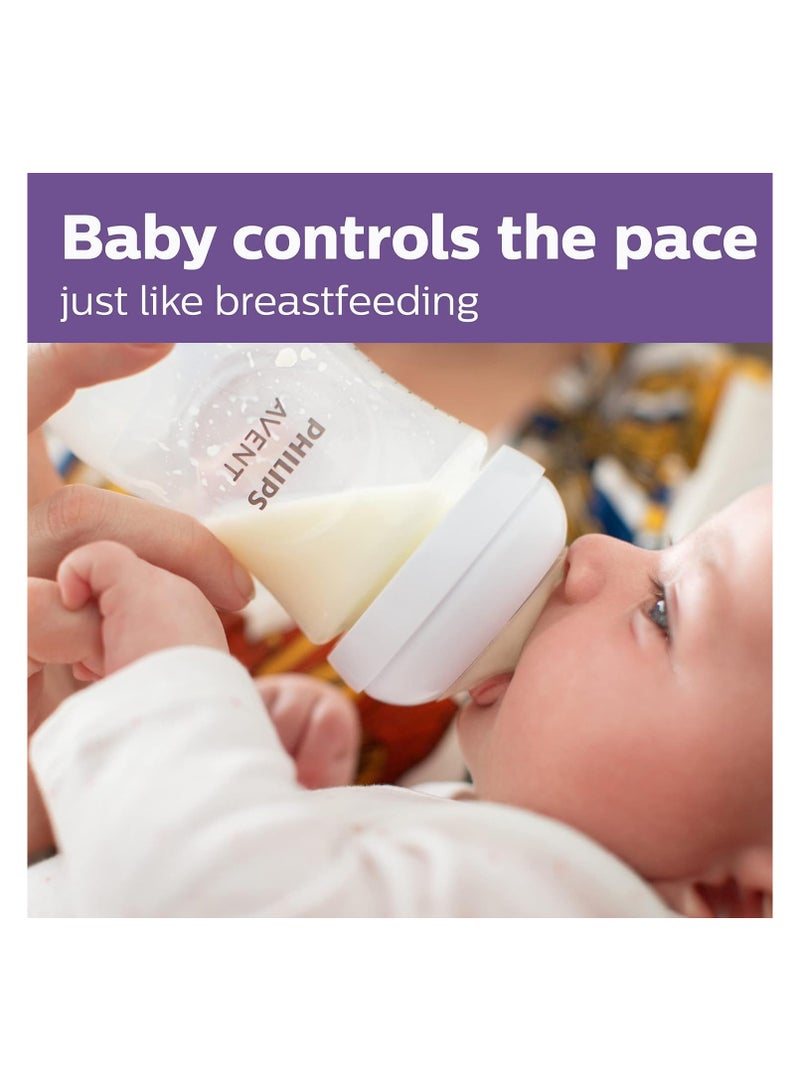 Philips AVENT Natural Baby Bottles with Natural Response, with Manatee Design, 266 ml Pack of 4 - Image 3