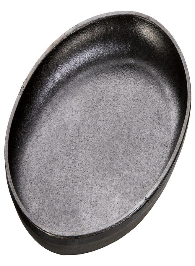 Lodge Handleless Oval Serving Griddle, 10" x 7.5", 10", Black - Image 1