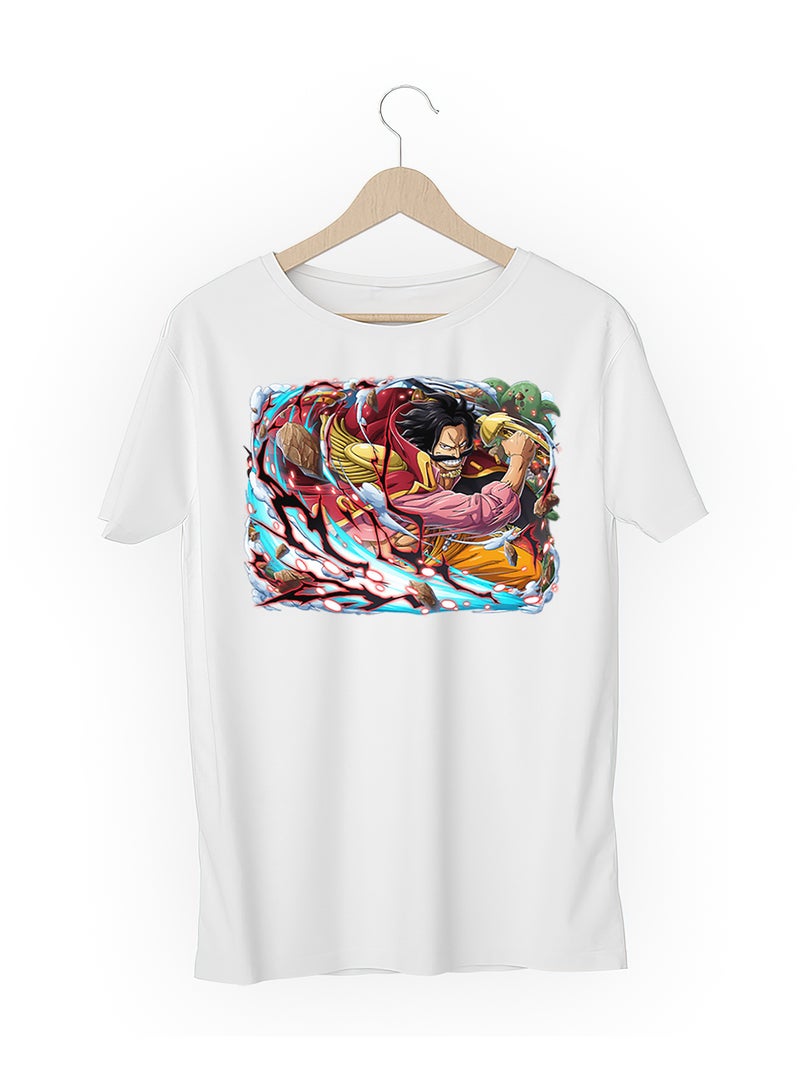 Fashion World Cotton T-shirt Printed with High-quality Anime One piece Gold D. Roger - Image 3