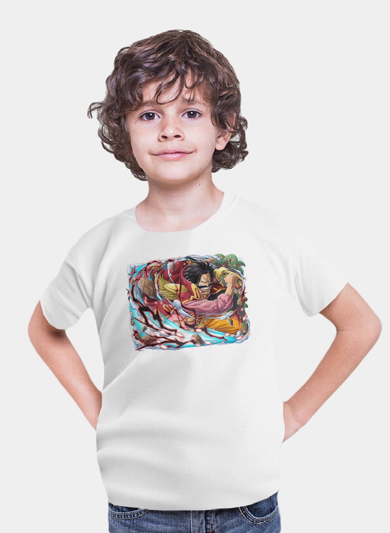 Fashion World Cotton T-shirt Printed with High-quality Anime One piece Gold D. Roger - Image 1