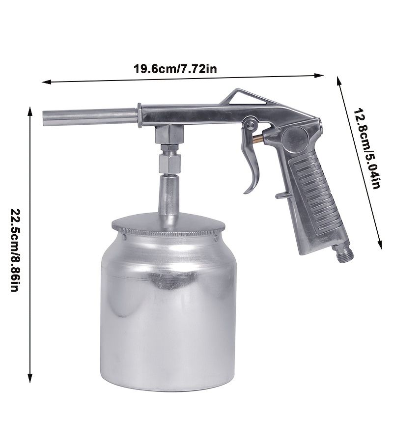 Aluminum Air Spray Gun 1pc Suction Cup for Truck Bed Lining Rust Proof Coating Polishing Primer - Image 2