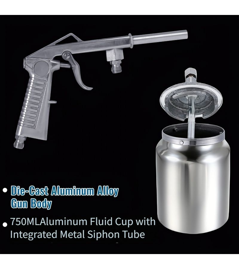 Aluminum Air Spray Gun 1pc Suction Cup for Truck Bed Lining Rust Proof Coating Polishing Primer - Image 5