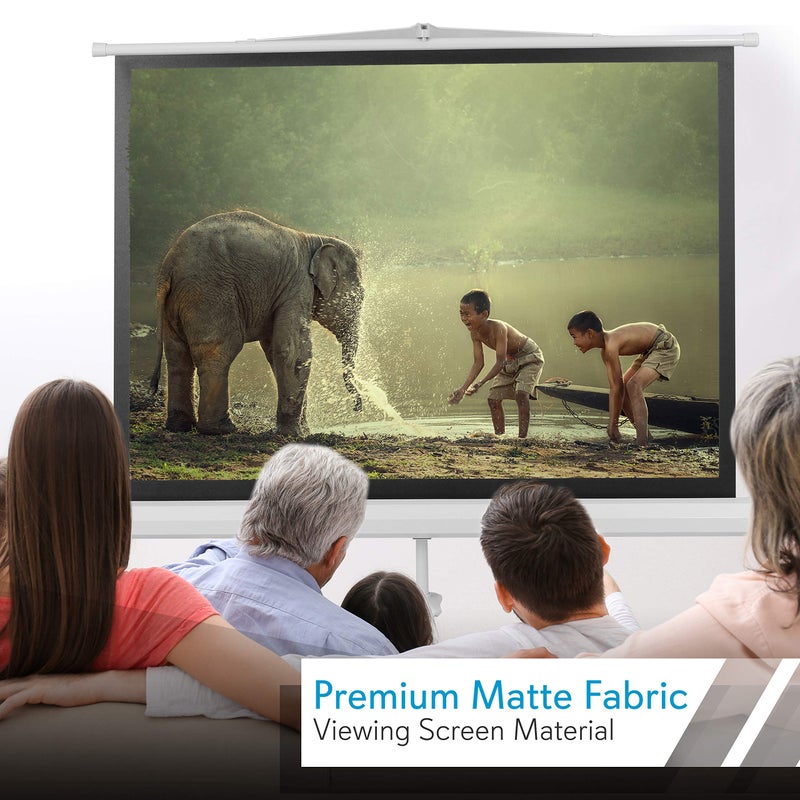 Pyle Portable Projector Screen Tripod Stand - Mobile Projection Screen, Lightweight Carry & Durable Easy Pull Assemble System for Schools Meeting Conference Indoor Outdoor Use, 50 Inch - Image 4