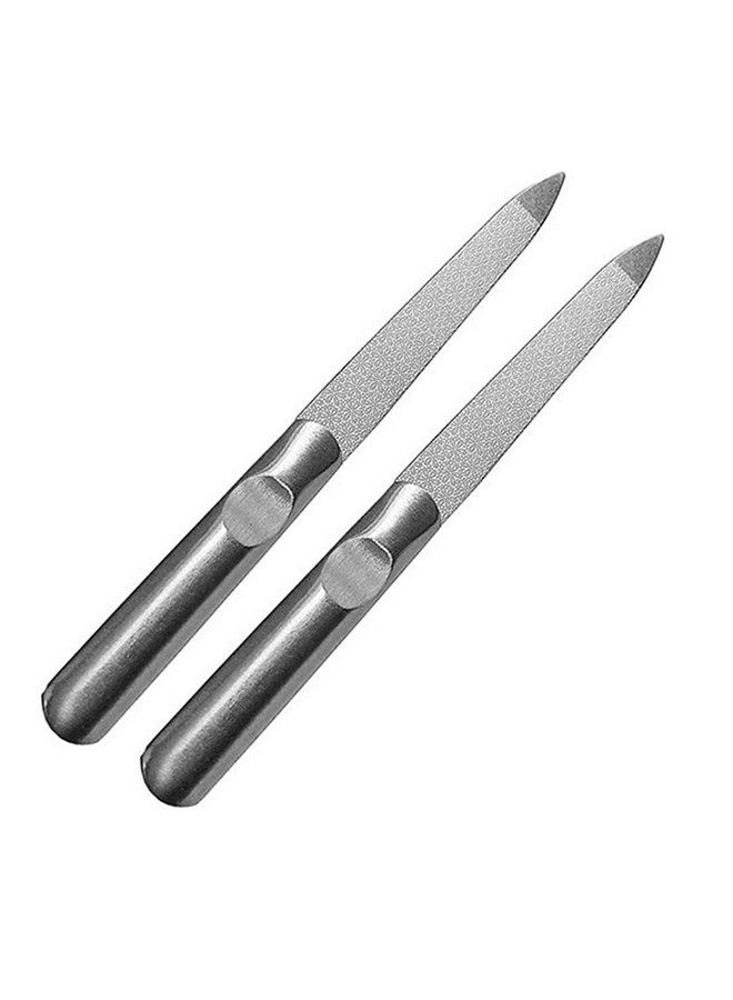 Sweetpea ® Stainless Steel Professional Nail File Double Sides Great For Thick Nails Set Of 2 - Image 1