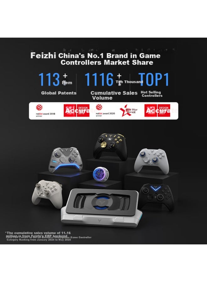 Flydigi Ice Origin Wolf 4 Multi-mode Wireless Game Controller, Xbox-like, Adjustable Joystick, Dual Trigger Buttons, Compatible With Switch, Pc, Mobile, Steam, Motion Sensing Ns, Silk Song - Image 3