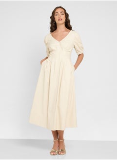 Ted Baker V-Neck Balloon Sleeve Dress  - Image 1
