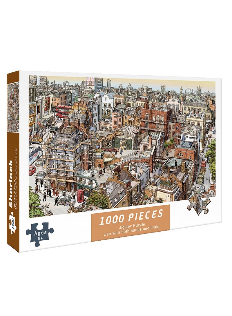 1000 pcs Adult Cartoon Puzzle, Canvas Size 75cm * 50cm - Image 1