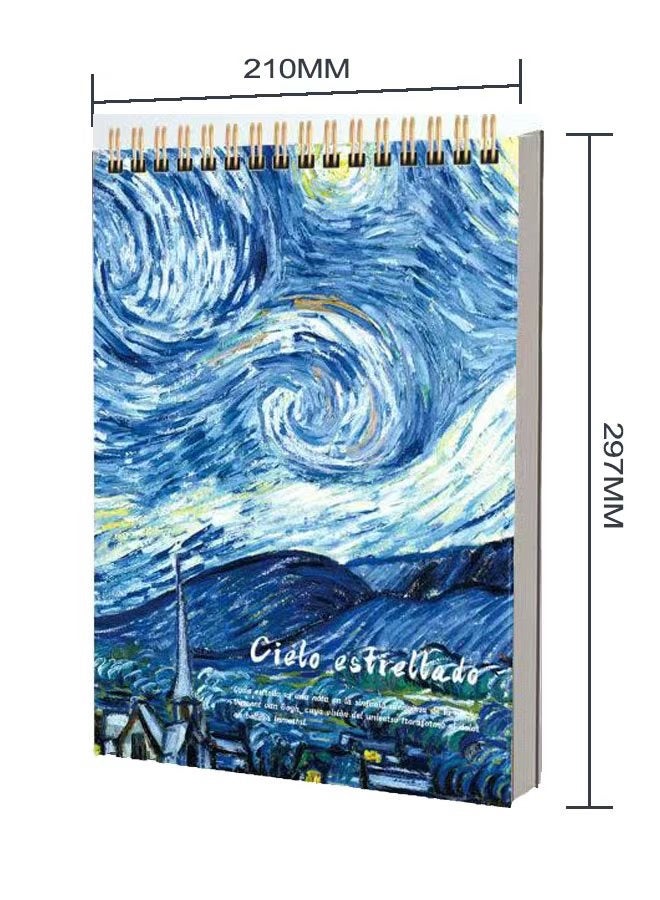 خالٍ من الحمض، لالرسم، الرسم، الرسمات الطفيفة، ведение يوميات (29.7 × 21 سم) دفتر رسم كبير بحجم A4 و40 صفحة، دفتر رسم فارغ محكم، دفتر ألوان المائية لرسم الأطفال من ورق - Image 1