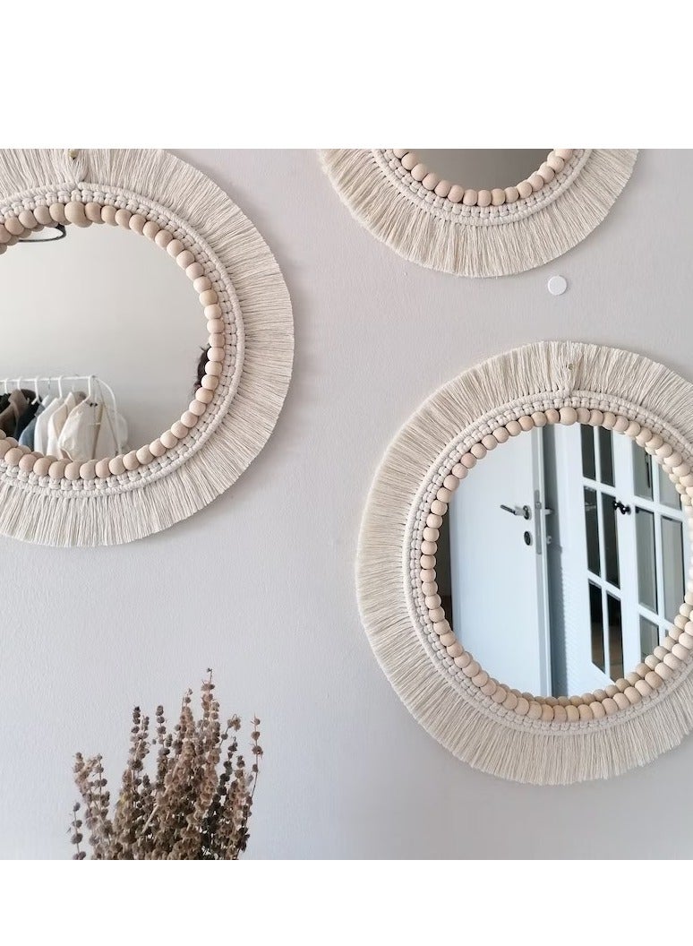 ديكور حائط مرايا مكرمية مقاس 65*65 من شركه Details  - Image 1