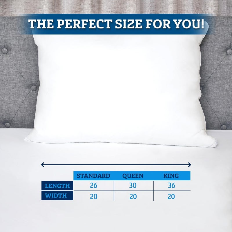 Mastertex The Grand Pillow Covers Standard Size - Poly-Cotton Pillow Protector with Zipper - Moisture Wicking, Advanced Allergy Protection Pillow Protector - Protects Pillow from Dirt and Debris (2 Pack) - Image 5