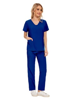 Gasin Medical Scrubs, Women's Medical Scrubs, Blue, Medical Uniforms, Medical Scrub Sets  - Image 1