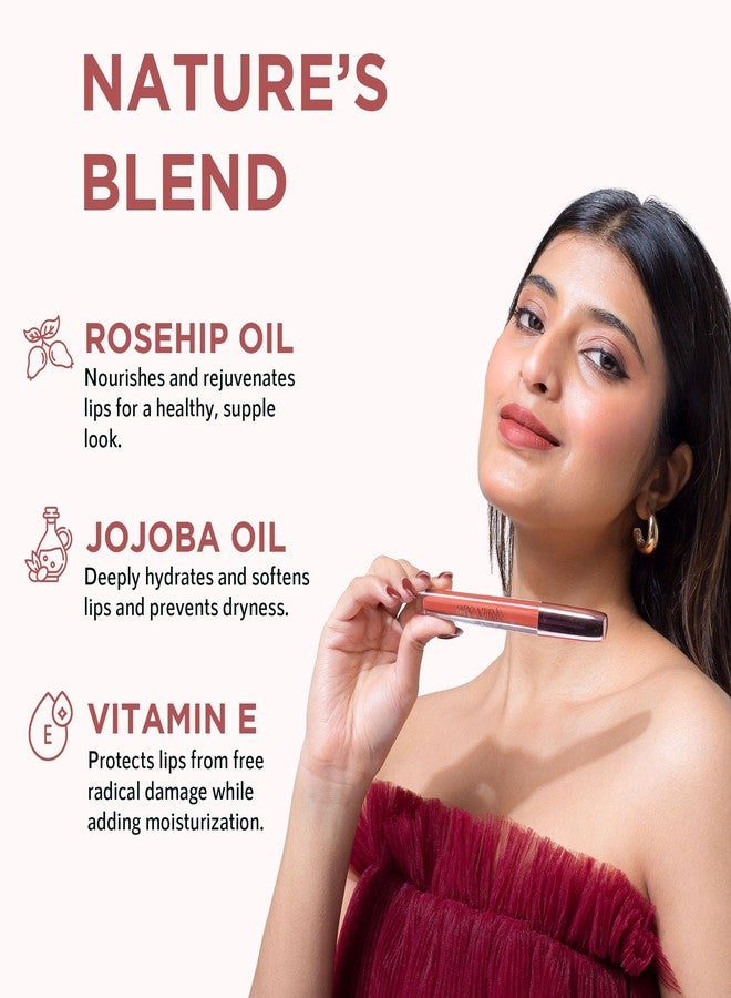 Orgatre Moodbliss Liquid Lipstick | Waterproof, Long Lasting & Smudge Proof | Non-Drying, Lightweight & Highly Pigmented | Matte Finish | 4.5ml (Saffron Allure) - Image 2