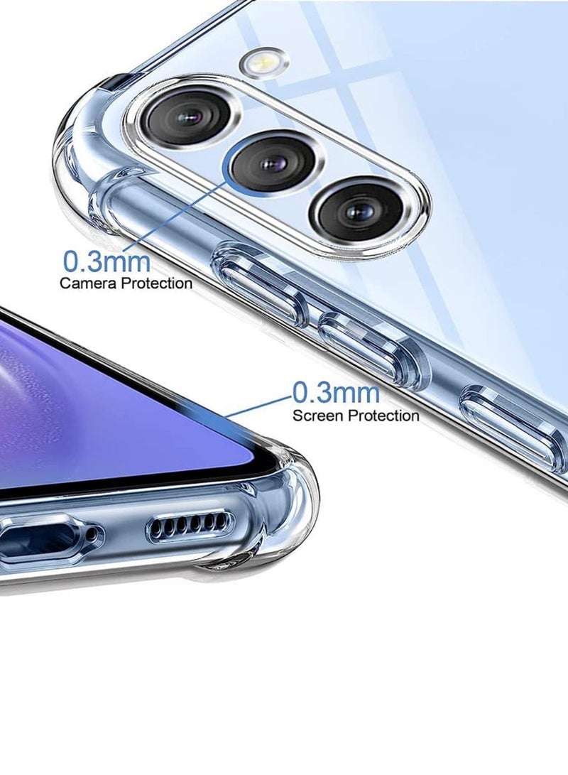 Techie حافظة لهاتف سامسونج جالاكسي A55 وواقي شاشة كومبو 2 في 1 - حافظة شفافة من مادة TPU مع واقي شاشة من الزجاج المقوى عالي الدقة - Image 3