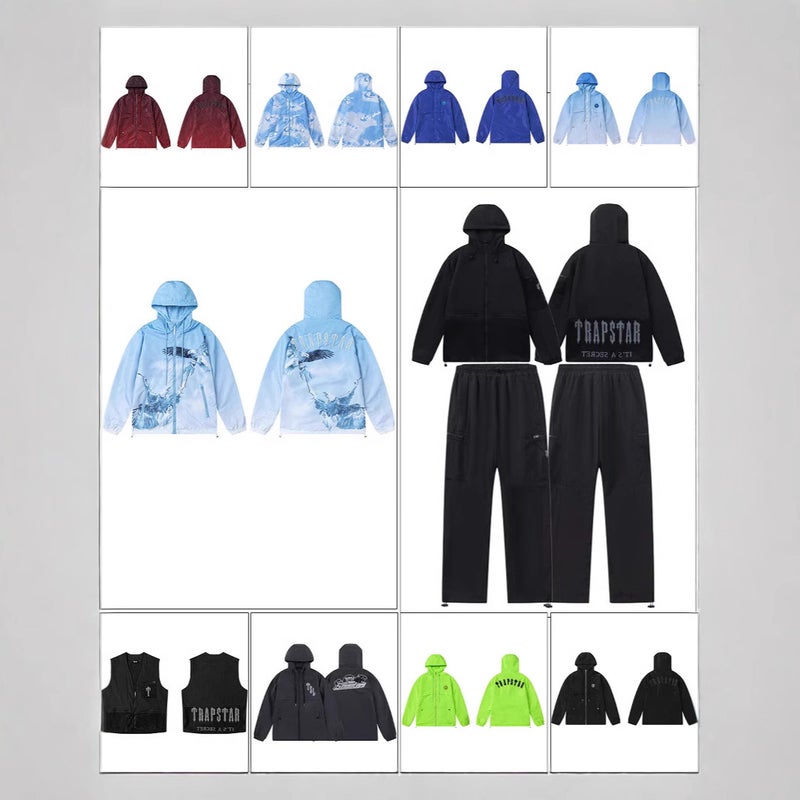 Trapstar Letter Embroider Trendyy Zipper Hooded Men'S And Women'S Spring & Fall Windbreaker Jacket - Image 2