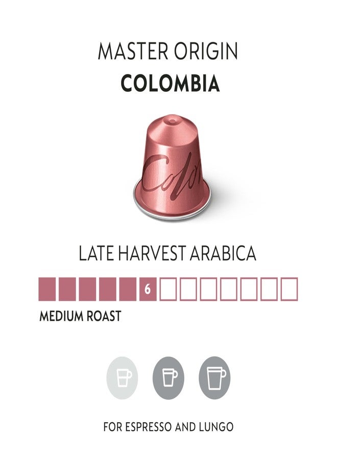 Nespresso Capsules Original Line, Colombia Master Origin, Medium Roast Coffee, 50 Count Coffee Pods - Image 2
