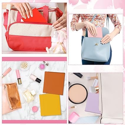 Wrixty Pocket Cosmetic Bags Squeeze Make Up Bags Waterproof Leather Self Closing Portable Travel Makeup Bag with No Zipper for Lipstick Cosmetics Headphones Jewellery Multi Color - Image 3