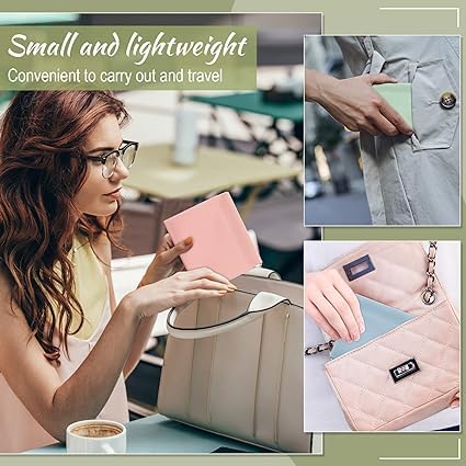 Wrixty Pocket Cosmetic Bags Squeeze Make Up Bags Waterproof Leather Self Closing Portable Travel Makeup Bag with No Zipper for Lipstick Cosmetics Headphones Jewellery Multi Color - Image 5
