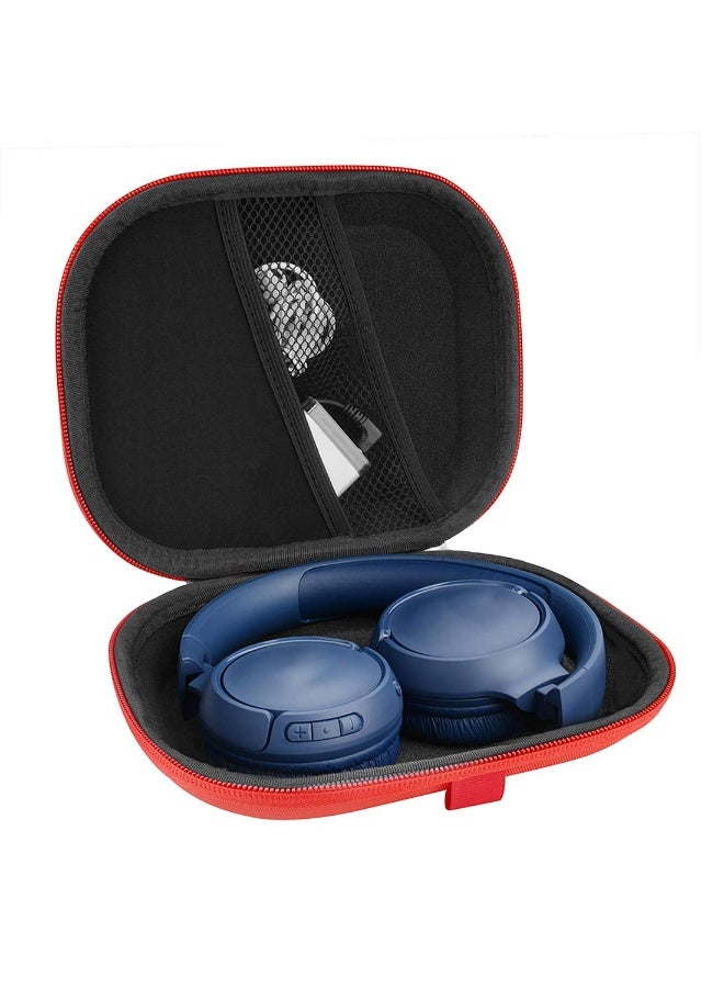 Headphones Case Compatible with JBL Tune 510BT, Tune 660NC, Tune 560BT, Tune 500BT, Jr 310BT, Replacement Hard Shell Travel Carrying Bag with Cable Storage (Red) - Image 4
