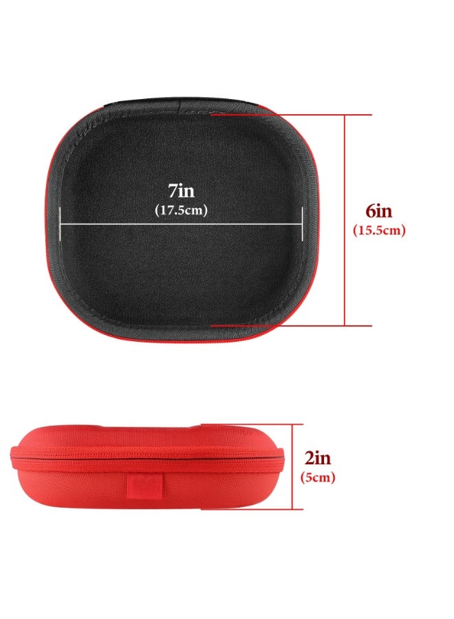 Headphones Case Compatible with JBL Tune 510BT, Tune 660NC, Tune 560BT, Tune 500BT, Jr 310BT, Replacement Hard Shell Travel Carrying Bag with Cable Storage (Red) - Image 5