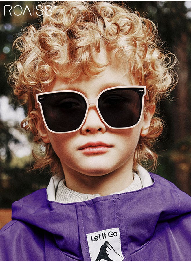 roaiss Square Polarized Sunglasses for Kids, UV400 Protection Cute Beach Holiday Sun Glasses with Lightweight Flexible TPEE Frame for Boys Girls and Children Age 3-12, 53mm  - Image 2