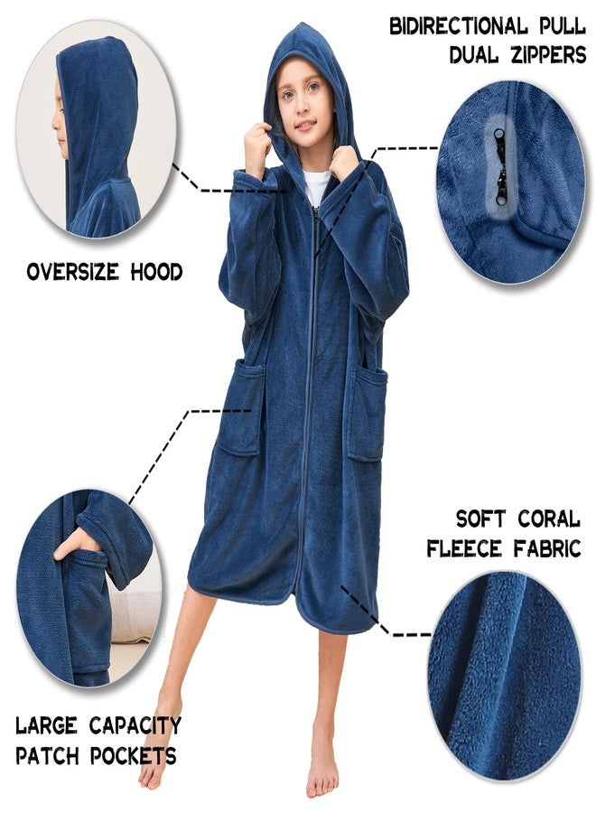 Hiturbo Kids Bath Towel Hoodie: Soft Plush Zipper Surf Poncho - Image 3