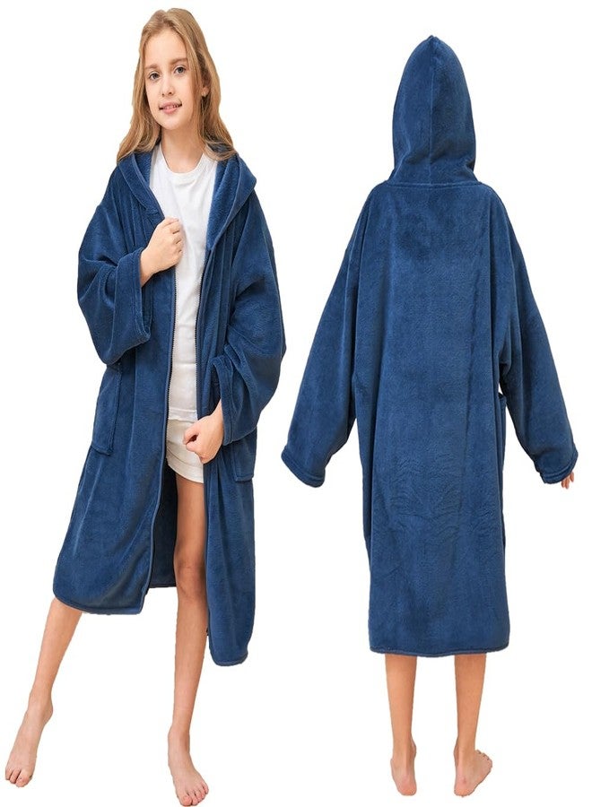 Hiturbo Kids Bath Towel Hoodie: Soft Plush Zipper Surf Poncho - Image 5