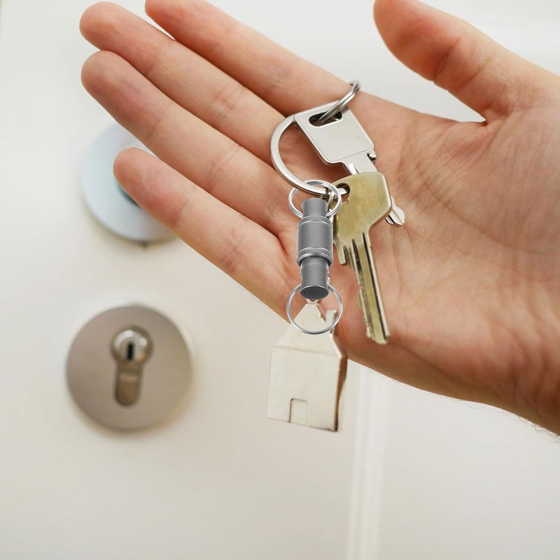 Quick Release Keychain Rotatable Metal Key Ring 1pcs Universal Car Key Holder Organizer for Men and Women - Image 5