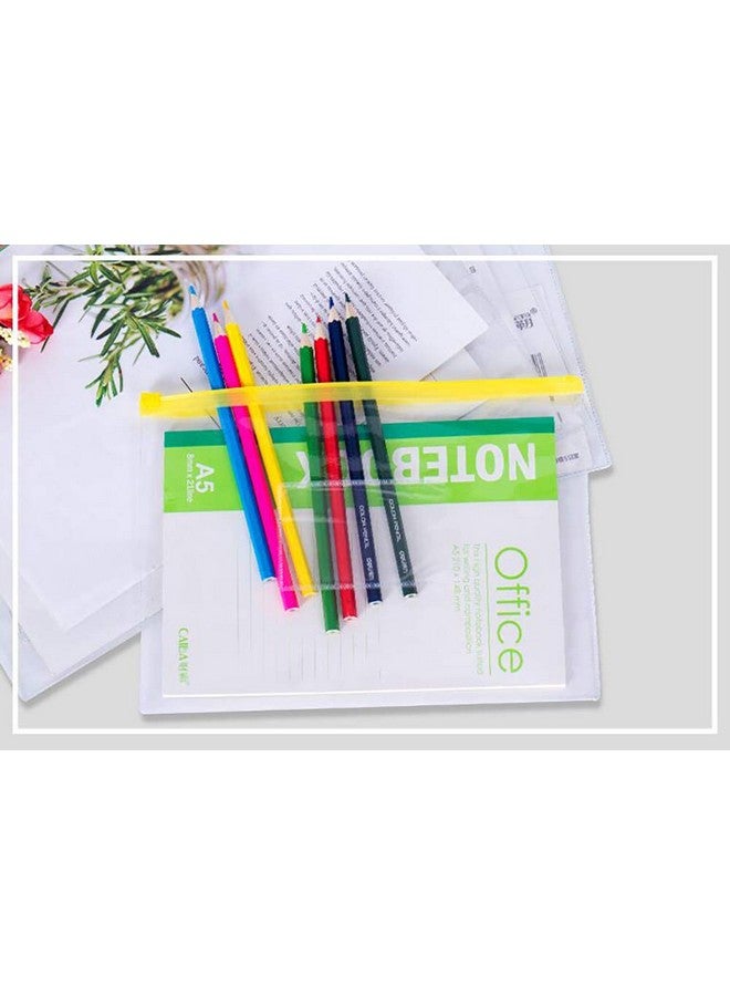 Kissmi 50 Pcs Poly Zip Envelope Document Pouches Zipper File Bag File Foldera5 Size (5 Color)  - Image 4