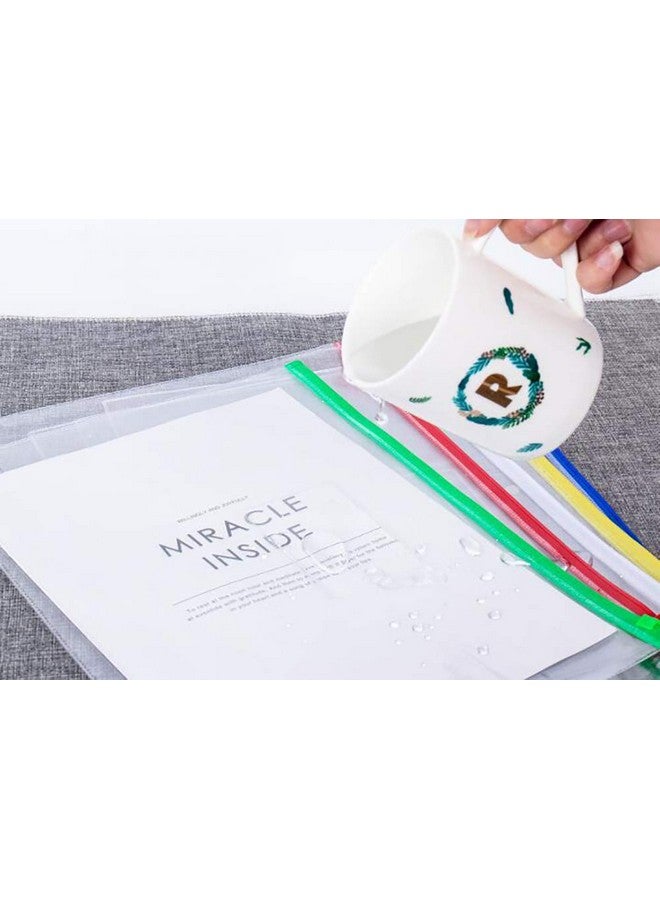 Kissmi 50 Pcs Poly Zip Envelope Document Pouches Zipper File Bag File Foldera5 Size (5 Color)  - Image 5
