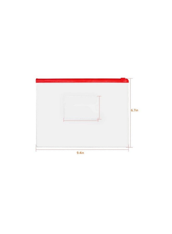 Kissmi 50 Pcs Poly Zip Envelope Document Pouches Zipper File Bag File Foldera5 Size (5 Color)  - Image 3