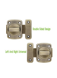 GOMETY Rotate Bolt Latch Gate Latches Safety Door Lock,Pet Door Lock, Bathroom,Cabinet Furniture,Windows,Antique Lock Gate Latches Wine Cabinet Closet Door Latches (Bronze)  - Image 3