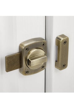 GOMETY Rotate Bolt Latch Gate Latches Safety Door Lock,Pet Door Lock, Bathroom,Cabinet Furniture,Windows,Antique Lock Gate Latches Wine Cabinet Closet Door Latches (Bronze)  - Image 5