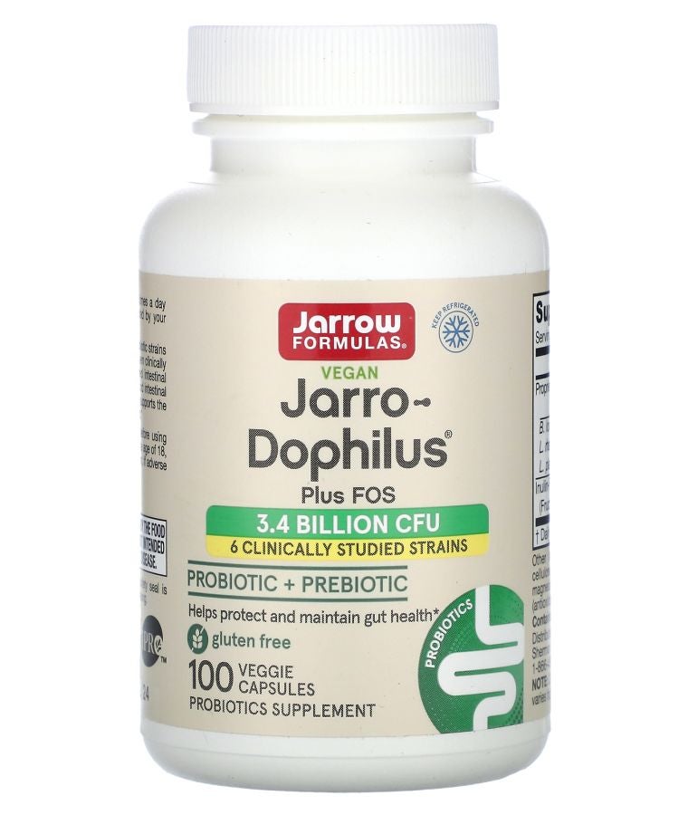 jarrow formulas Vegan Jarro-Dophilus Plus FOS 100 Veggie Capsules