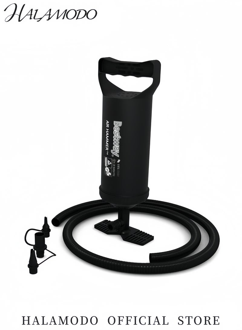 HALAMODO Air Hammer Inflation Air Pump Manual Air Pump Plastic Inflation Pump Hand Air Pump Manual Air Pump Double Action Pump Large Capacity Universal Air Pump for Air Mattresses & Airbeds & Pools & Boats  - Image 2