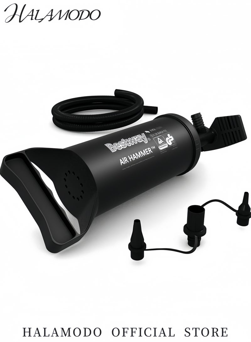 HALAMODO Air Hammer Inflation Air Pump Manual Air Pump Plastic Inflation Pump Hand Air Pump Manual Air Pump Double Action Pump Large Capacity Universal Air Pump for Air Mattresses & Airbeds & Pools & Boats  - Image 3